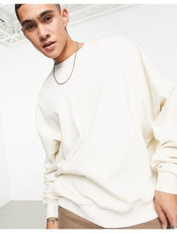 super oversized sweatshirt in off white