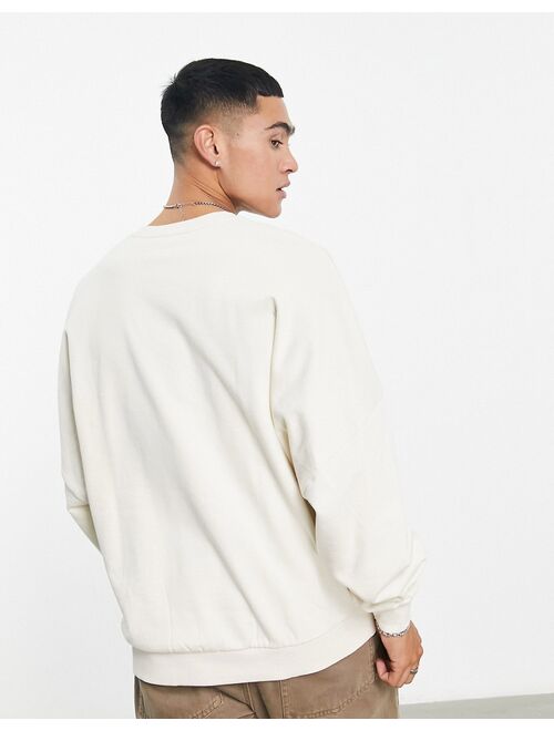 ASOS DESIGN super oversized sweatshirt in off white