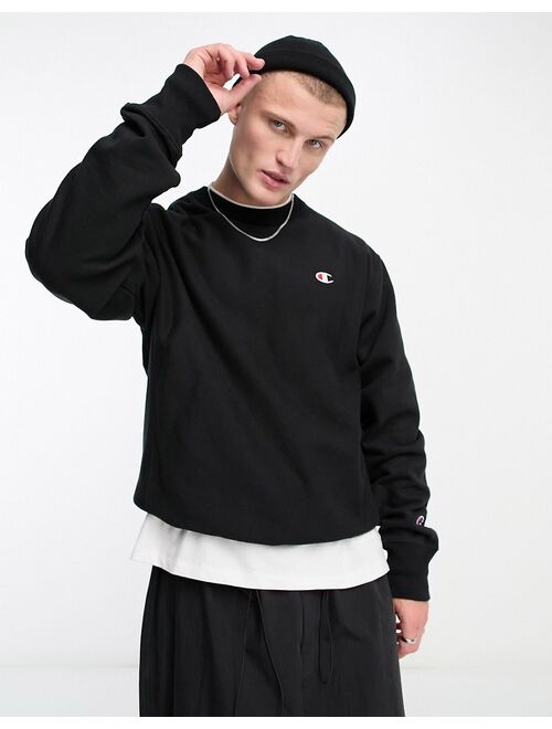 Champion Reverse Weave crew neck sweatshirt in black