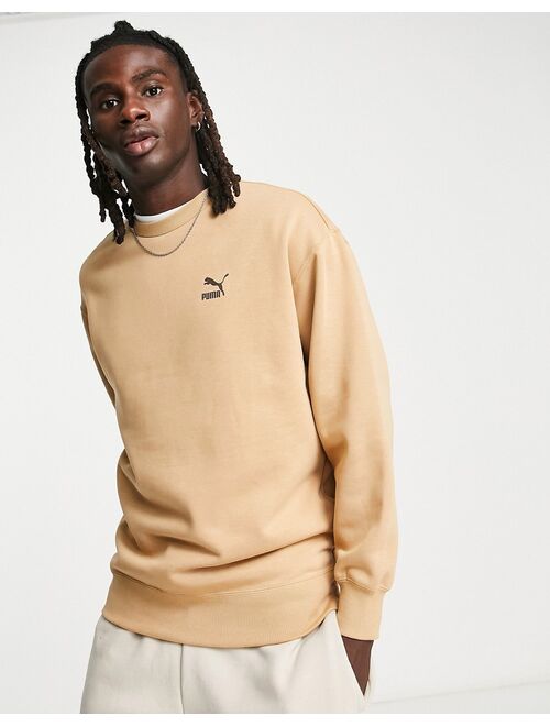 Puma Classics safari back print sweatshirt in tan - Exclusive to ASOS