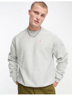 Reverse Weave crew neck sweatshirt in gray