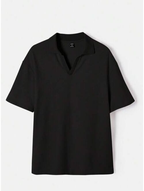 Manfinity Basics Men Cotton Solid Polo Shirt