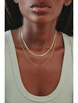 Simple Elegance Gold Layered Necklace