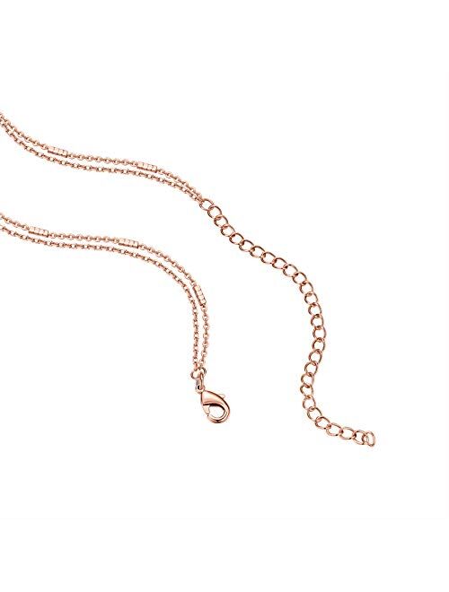 PAVOI 14K Gold Plated Layering Necklaces | Stylish Minimalist Design Pendant Necklaces | Bar, Lotus, Disc, Dog Tag, Horizontal Bar Pendants for Women