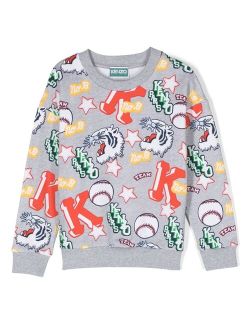 Kids graphic-print cotton sweatshirt
