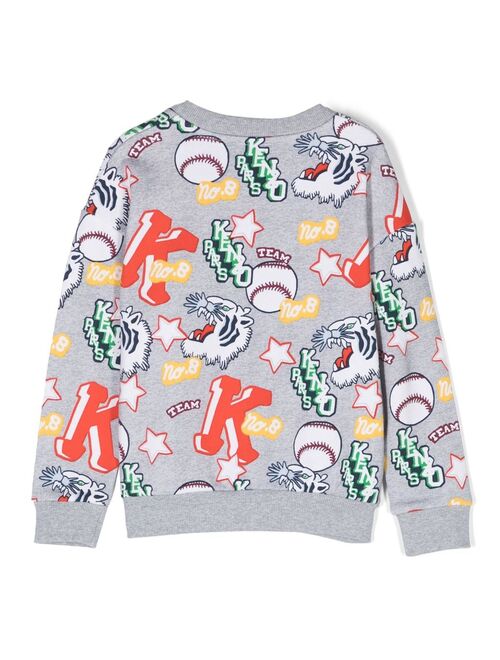 Kenzo Kids graphic-print cotton sweatshirt