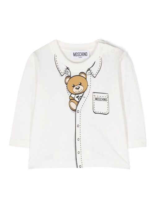 Moschino Kids Teddy Bear-motif cotton sweatshirt