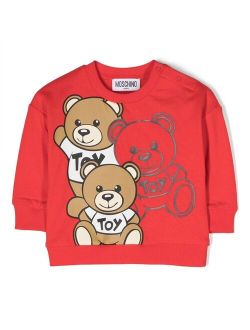 Kids Leo Tedd- print cotton sweatshirt