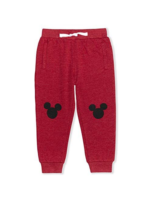 Disney Mickey Mouse Boys Hoodie and Joggers Set for Toddler and Little Kids Red/Grey