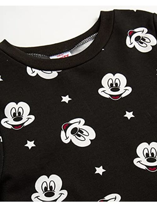 Disney Baby Boys Mickey Mouse Jogger Set Fleece Sweatshirt and Sweatpants (Baby/Toddler/Kids)