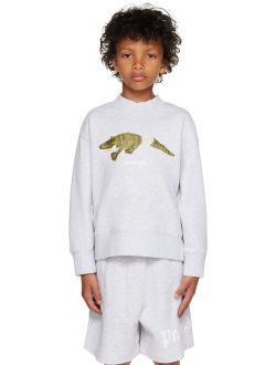 Kids Gray Croco Sweatshirt