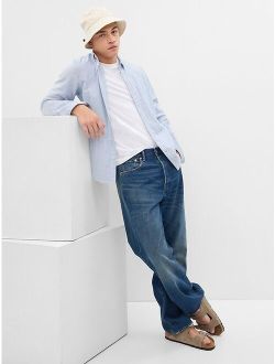 Classic Oxford Shirt in Untucked Fit with In-Conversion Cotton
