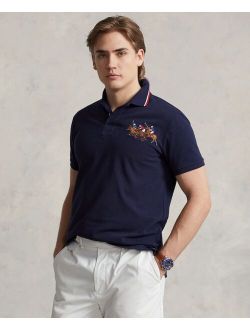 Men's Custom Slim Fit Triple-Pony Polo Shirt