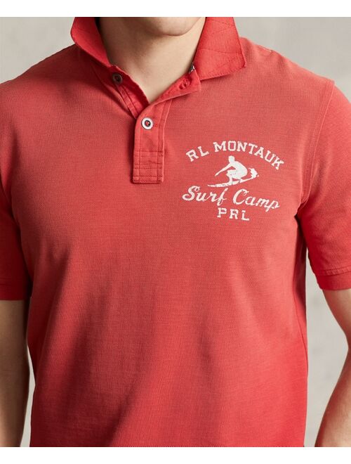 POLO RALPH LAUREN Men's Cotton Classic-Fit Mesh Graphic Polo Shirt