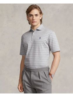 Men's Classic-Fit Striped Soft Cotton Polo Shirt