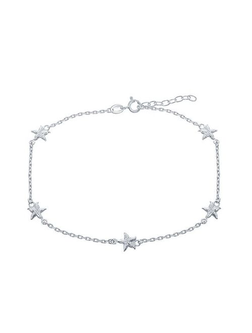 unbranded Sterling Silver Starfish Anklet