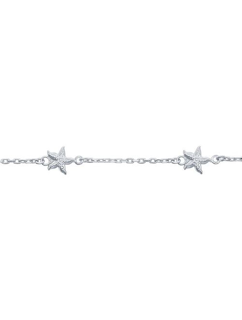 unbranded Sterling Silver Starfish Anklet