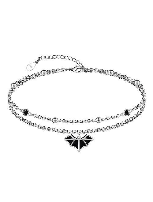 CHIC & ARTSY CHIC ARTSY Dainty Anklets S925 Sterling Silver Summer Layered Anklet Bracelet Adjustable Multilayer Beach Anklet Bracelet Foot Jewelry for Women 10-11 Inches