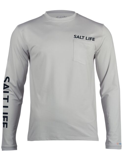 SALT LIFE Men's Deep Sea Light Long-Sleeve Logo Shirt