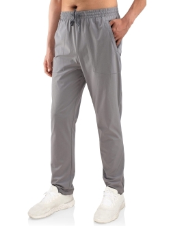 Estepoba Mens Athletic Nylon Slim Fit Zipper Pockets Workout Active Sports Jogger Track Pants