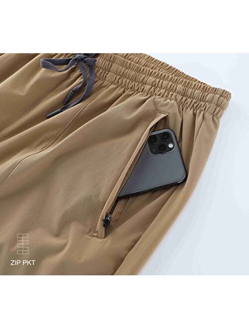 Estepoba Mens Casual Quick Dry Slim Fit 7 Inch Zip Pockets Hybrid Sports Running Gym Active Shorts