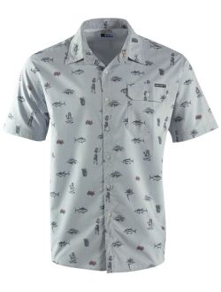 Men's Hula Vibes Short-Sleeve Button-Front Shirt