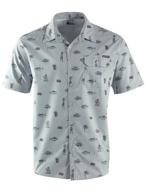SALT LIFE Men's Hula Vibes Short-Sleeve Button-Front Shirt
