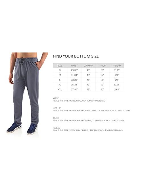 Estepoba Mens Athletic Slim Tapered Fit Active Running Hiking Gym Jogger Yoga Sweat Track Pants