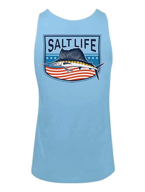 SALT LIFE Men's Freedom Sail Logo Tank Top