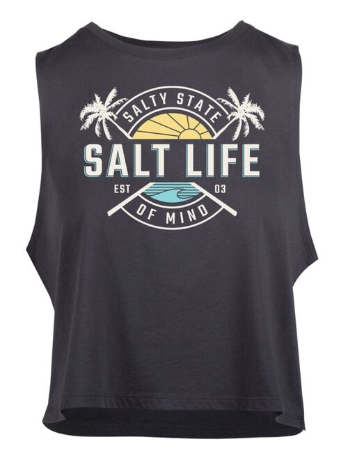 SALT LIFE Women's First Light Muscle Cotton Graphic Tank Top