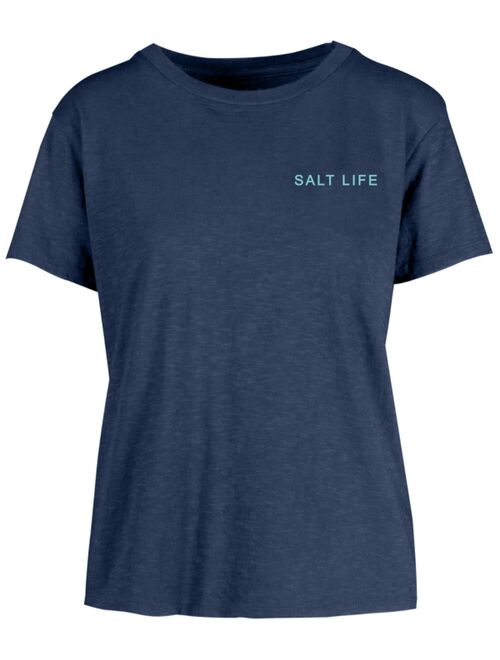SALT LIFE Women's Feet Up Anchor Down Cotton Graphic T-Shirt