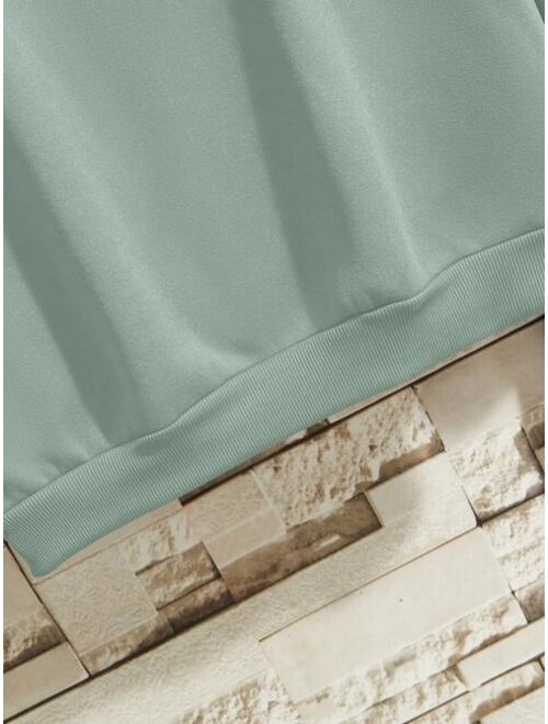 Men Solid Thermal Lined Sweatshirt