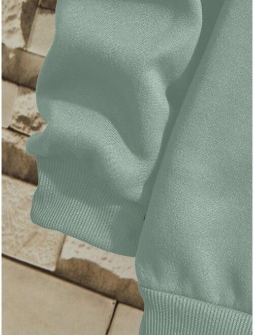 Men Solid Thermal Lined Sweatshirt