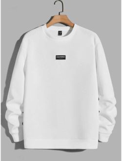 Manfinity Homme Men Letter Graphic Thermal Lined Sweatshirt