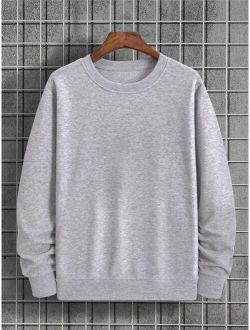 Men Solid Thermal Lined Sweatshirt