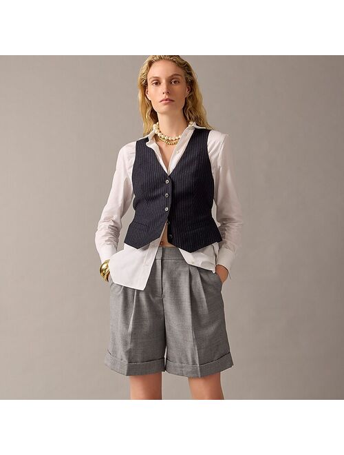 J.Crew Cuffed suit short in drapey wool blend