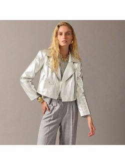 Collection silver leather jacket