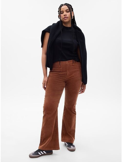 Gap High Rise Corduroy '70s Flare Pants with Washwell