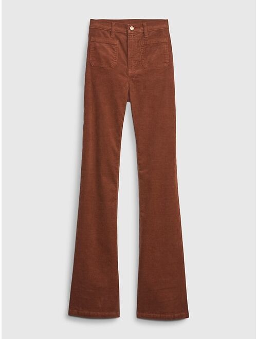Gap High Rise Corduroy '70s Flare Pants with Washwell
