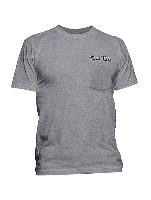 Salt Life Men's Hook Line and Sinker Fade Short Sleeve Classic Fit Shirt
