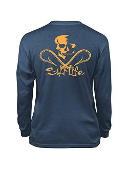 Boys' Skull and Hooks Youth Long Sleeve Classic Fit Shirt