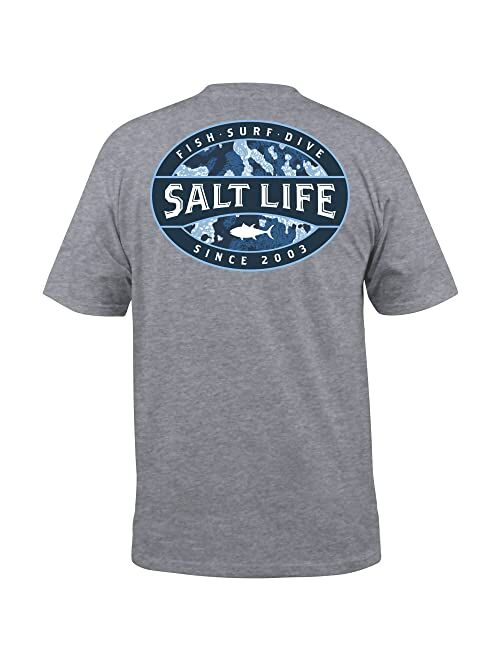 Salt Life Men's Atlas Badge Short Sleeve Crew Neck Tee