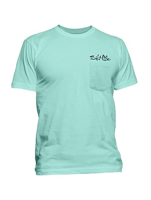 Salt Life Men's Old School Short Sleeve Classic Fit Pocket Shirt