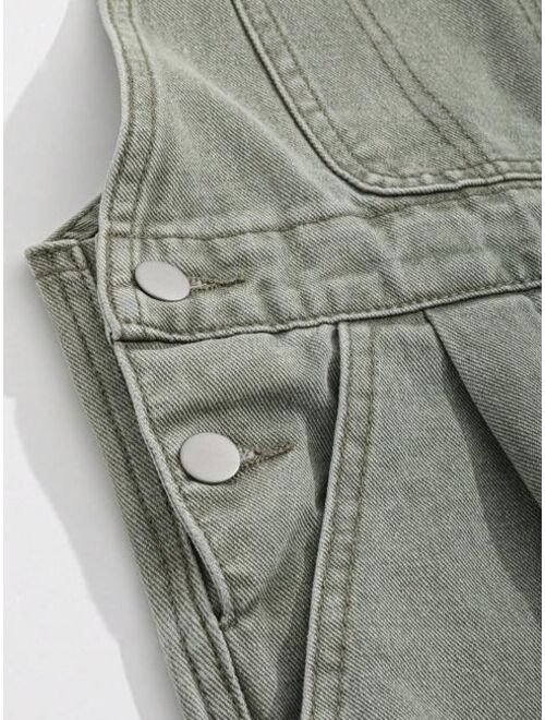 DAZY Patched Pocket Denim Overalls Without Tank Top