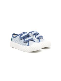 Kids Poppy embroidered stripe trainers