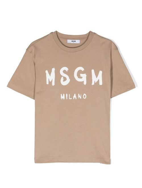 MSGM Kids logo-print cotton T-shirt