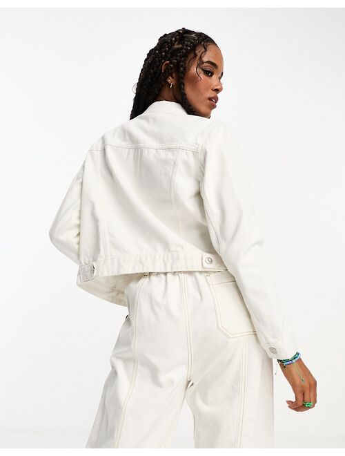 French Connection denim jacket in white