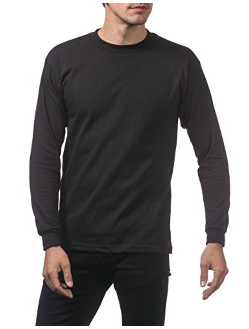 Pro Club Men's Heavyweight Cotton Long Sleeve Crew Neck T-Shirt