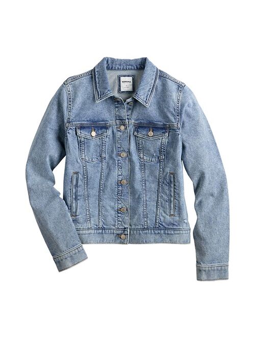 Women's Sonoma Goods For Life Long Sleeve Button Up Denim Jacket