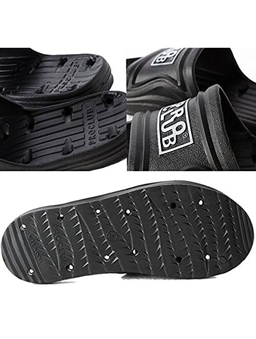 Pro Club Men's Shower Slipper Sandal - Non-Slip, Waterproof, Quick Drying, Comfortable, Durable